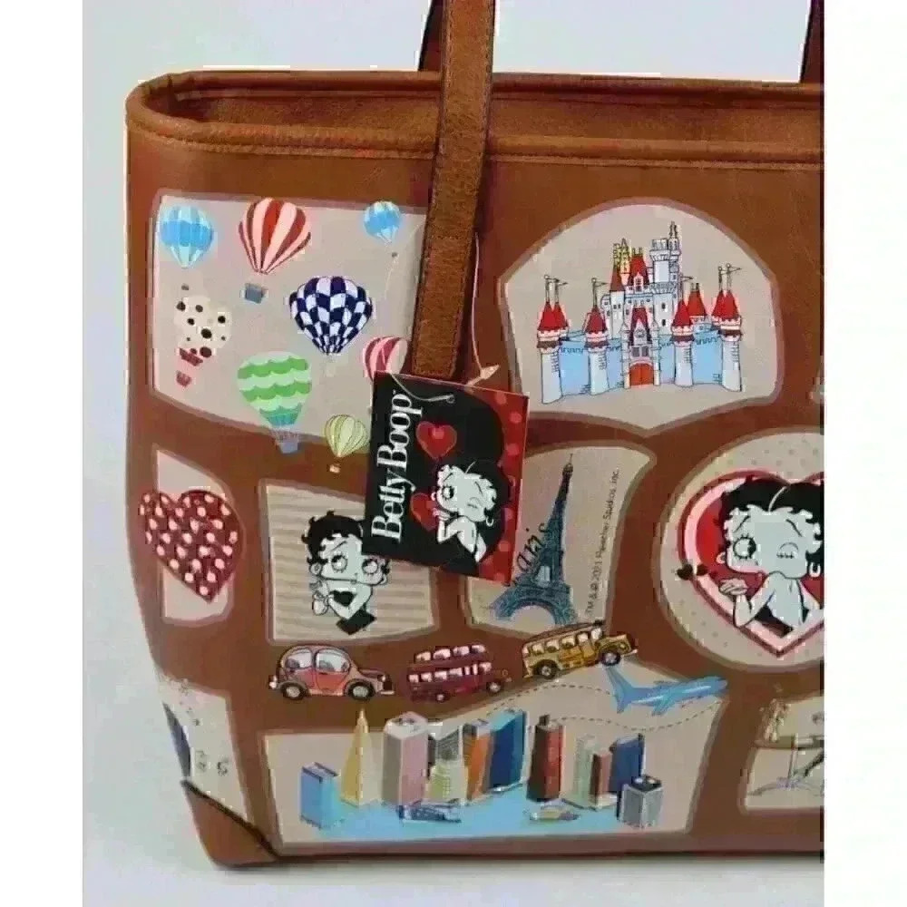 NEW Betty Boop Women's Printed Large Tote Bag - Picture 4 of 4